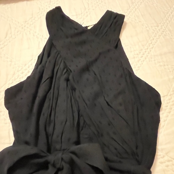 Loft Petite Black Crossover Halter Dress - Picture 5 of 7